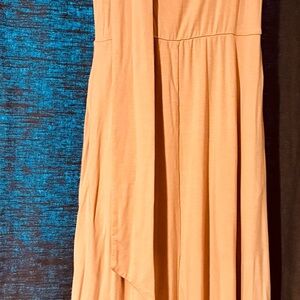 Elegant Peach Maxi Dress